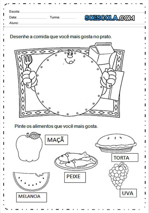 Atividade De Ciencias 1 Ano Alimentação Saudavel - Atividades De Ciencias 1 Ano Alimentação Saudavel - BRAINCP