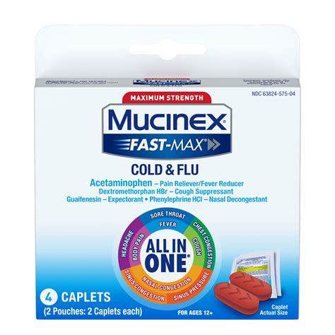 Maximum Strength Fast-Max Cold & Flu Caplets | Mucinex USA