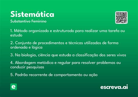 Significado Da Palavra Sistematica