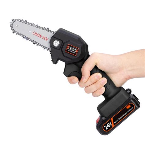 Rechargeable Mini Woodcutting Electric Chainsaw 24v Heavy Duty For