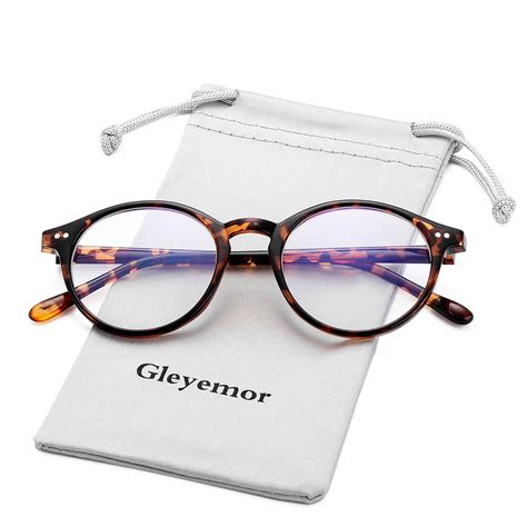 Buy Gleyemor Blue Light Glasses For Men Women Vintage Round Frame