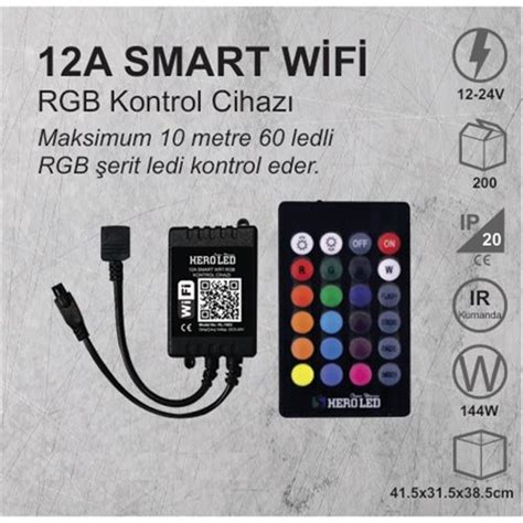 12 Amper Wifi Rgb Led Kumandası