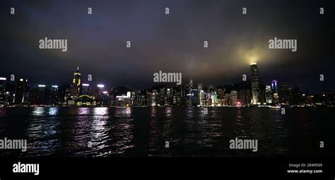 Hong Kong Night Victoria harbour Stock Photo - Alamy