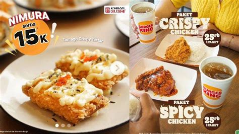 Promo Restoran Cepat Saji Hari Ini 27 Mei 2023 Ada Hokben Burger King