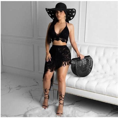 Bikini Set Swimwear Two Piece Woman Sexy Tassel Bikinis Brazilian Bathing Suit High Waist Women