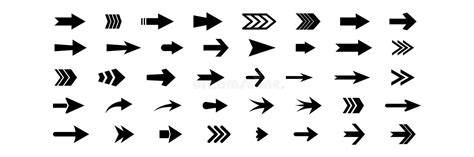 Arrow Vector Icon Set Of New Style Black Vector Arrows Isolated On