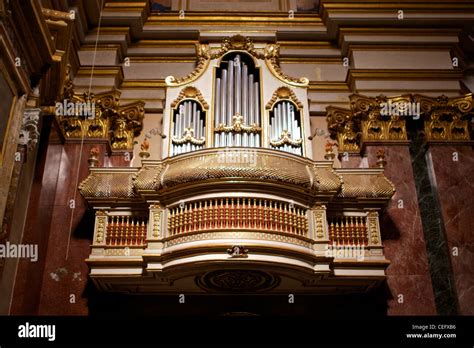 An Ornate Gilded Organ In St Paul S Church Remodeled Between 1697 And