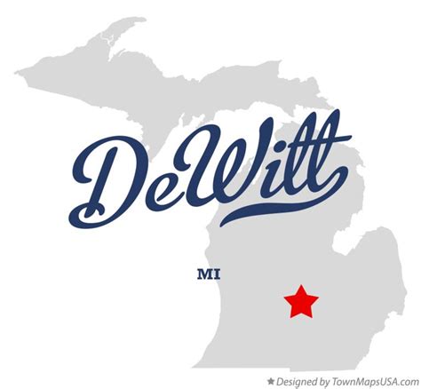 Map of DeWitt, MI, Michigan