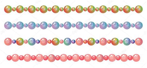 Beads border — Stock Vector © Ziablik #2512518