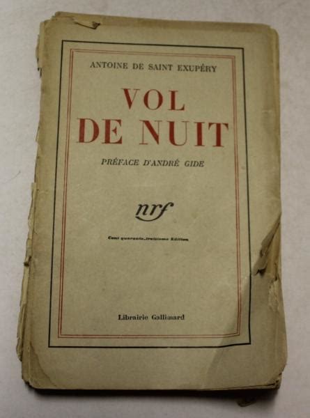 Vol De Nuit By Saint Exupery Antoine De Gide Andre Fair Softcover