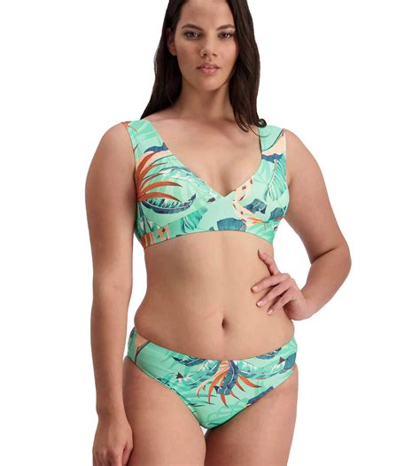 Moontide Swimwear Tropical Vibes Mid Rise Bikini Pant