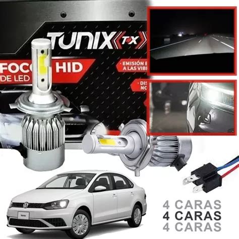 Focos Delanteros Hiperled Vw Vento Altas Y Bajas 4 Caras Meses Sin