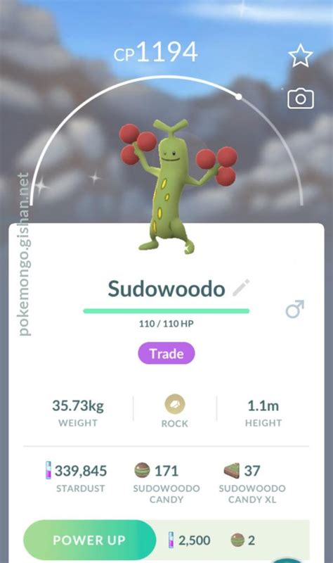 Shiny Sudowoodo - Pokemon Go