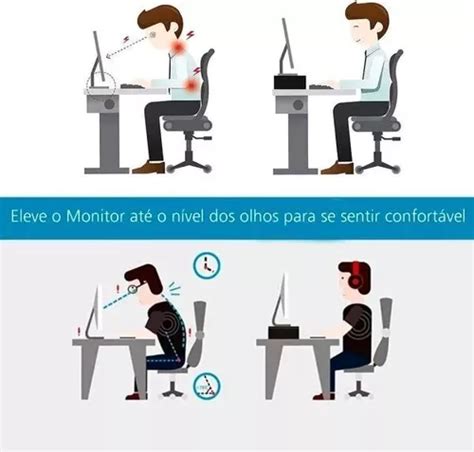 Suporte Para Monitor Gavetas Preto Souza Original Lacrado Venda Em