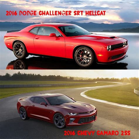 2016 Muscle Comparison Challenger Srt Hellcat Chevy Camaro 2ss