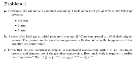 Solved Problem A Determine The Volume Of A Container Chegg