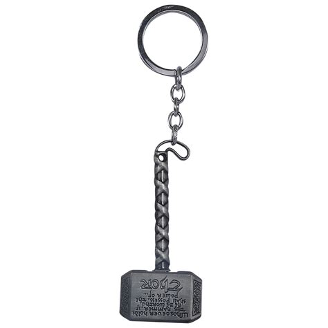 Marvel Movie Mjolnir Thor Hammer Metal Keychain Superhero Cosplay