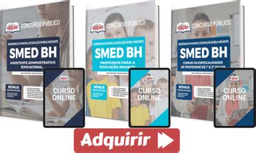 Apostilas Professor E Assistente Administrativo Concurso Smed Bh