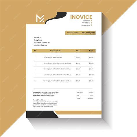 Premium Vector | Modern minimalist luxury sale invoice template design