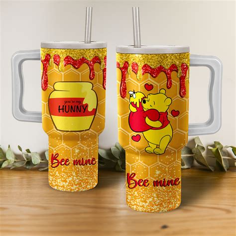 Winnie The Pooh Cartoon Custom Stanley Cup 40 Oz 30 Oz Tumbler With