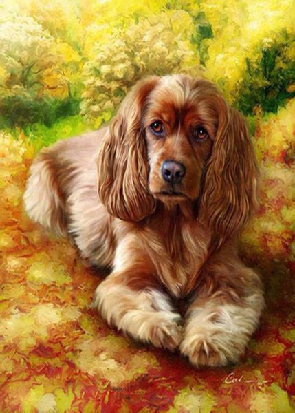 Yellow Dog Painting 5D Diamond Painting - 5diamondpainting.com – Five ...