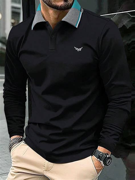 Manfinity Homme Mens Solid Color Polo Shirt Shein Usa