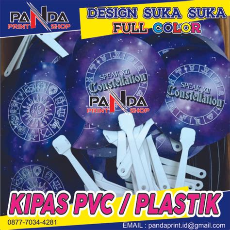 Jual Cetak Kipas Pvc Souvenir Promosi Custom Bahan Plastik Pp Pvc