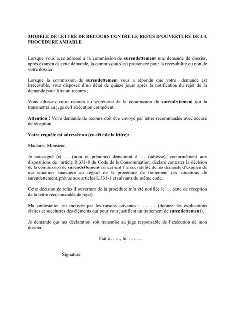 Lettres Commissions Surendettement Doc Pdf Page Sur