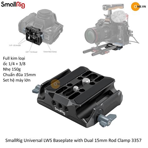 Smallrig Baseplate With Dual Mm Rod Clamp