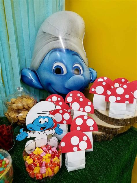 Pin di Felicia's Event Design and Pla su Smurfs Theme Party