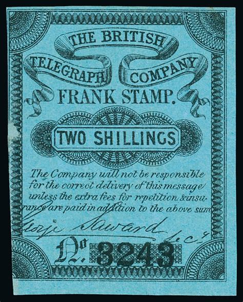 Stamp Auction Great Britain Private Telegraph Companies Stamps The