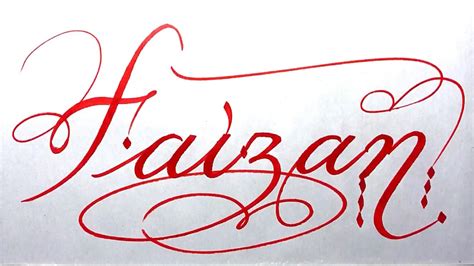 Faizan Name Signature Calligraphy Status How To Write With Cut Maker