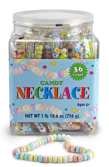 Smarties Candy Necklace Wrapped In Jar