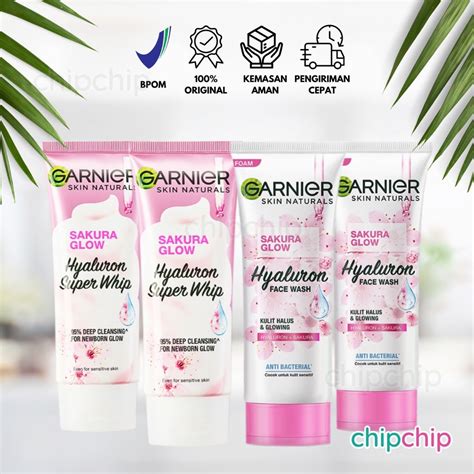 Jual Chipchip Garnier Sakura Glow Hyaluron Facial Foam Sakura Glow