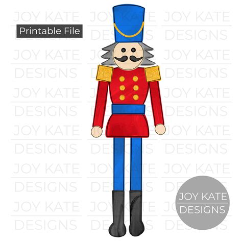 Nutcracker Watercolor Printable Png Joy Kate Designs