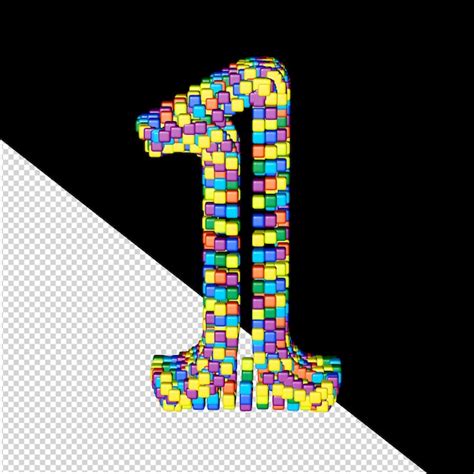 Lettres Color Es De Petits Cubes Num Ro Psd Premium