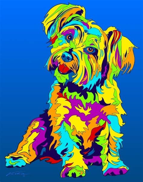 Multi Color Mixed Breed Dog Breed Matted Prints And Canvas Giclées Dog