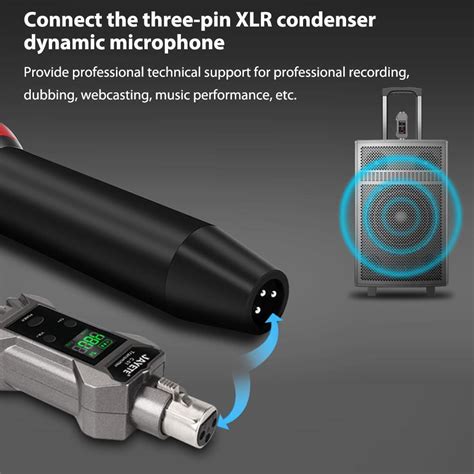 Mikrofon Wireless System Mic Hd Display Wireless Transmitter Receiver