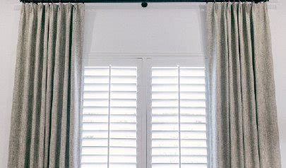 How To Pair Curtains With Plantation Shutters Bugdet Blinds