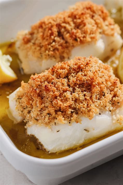 Panko And Parmesan Crusted Baked Cod Whisper Of Yum