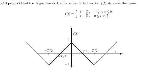 Solved Find The Trigonometric Fourier Series Of The Function