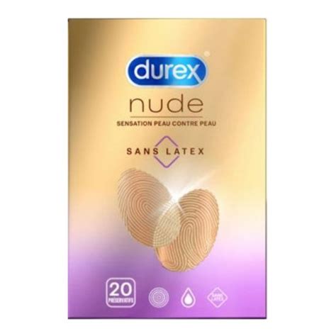 Durex Nude sans latex sensation peau contre peau préservatifs