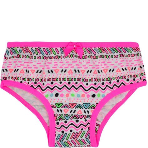 Kit Tanga Infantil Neon Everly Unidades Calcinhas