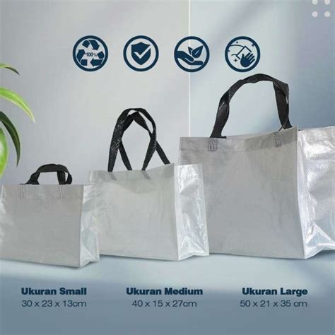 Jual Shopping Bag Tas Belanja Ramah Lingkungan Putih Semi Transparan