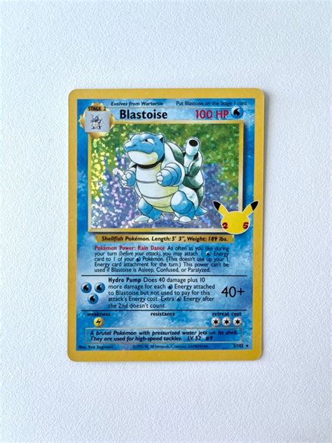 Holo Bleed Blastoise Th Anniversary Pokemon Celebration Classic