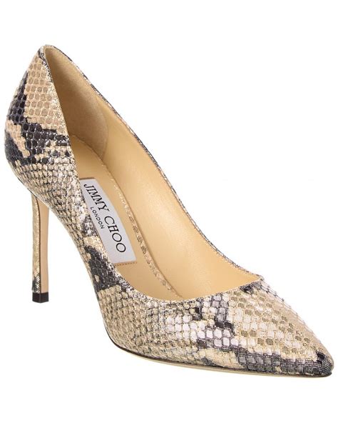 Romy Snake Embossed Leather Pump Womens Jimmy Choo Pumps Mirus Marcx