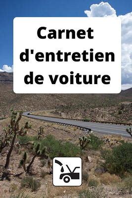 Carnet D Entretien De Voiture Enregistrement Des Entretiens Et Des R