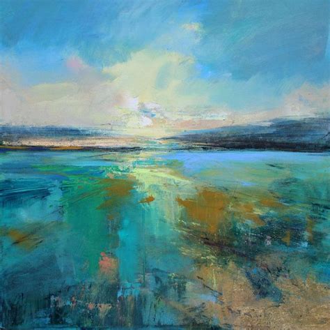 Magdalena Morey Abstract Painting Sea Mist Ii Abstract Landscape