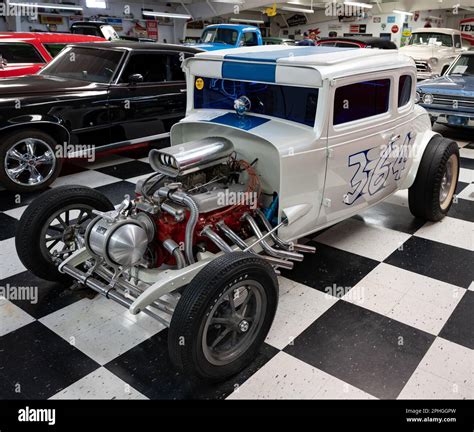 Detail Of A Hot Rod Based On A 1931 Chevrolet Coupe And Buick Big Block