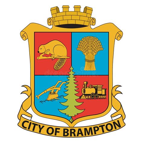 Drapeau 3d De La Province De Brampton En Ontario Canada Illustration